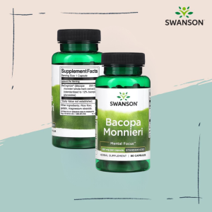 Swanson PH |  Swanson Bacopa Monnieri 250 mg 90 Capsules Supports Memory and Mental Focus Supports a Normal Response to Daily Stress Provides Antioxidant Protection for the Brain