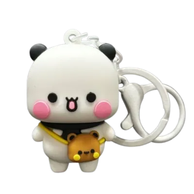 Animal Bubu Dudu Panda Bear Keyring Kawaii Sweet Cute Cartoon Bubu Dudu Key Chain Creative Cartoon Panda Yier Pendant
