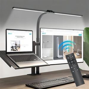 Powdeom Lampu Meja LED 80CM 24W | Boleh Laras Cahaya untuk Belajar Bermain Game & Bekerja | Rekabentuk Moden | Perlindungan Mata | Penjimatan Tenaga