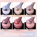 เล็บเจลสีหวานเจลฐานยางสีขาวขุ่นเจลลี่สีขาวใส7มล. สีเจลทาเล็บทำเล็บมือแบบกึ่งถาวร. 