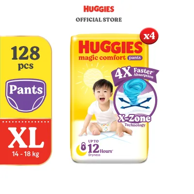 Huggies Magic Comfort Pants XL - 32 pcs x 4 packs (128 pcs)