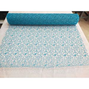 Lembaran Jaring Besar Laba Korea Kertas Buket 50 x 50 Cm Polinet Poly Mesh Spider Wraping Papper Flower Roll