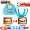 Alat Perapih Gigi - Behel Pelurus Gigi Teeth Trainer Alignment 100%  - Alat Perapih Gigi Miring - Perapih Gigi Behel Lepas Pasang Karet Warna Biru - Made In USA 1 Pcs. 