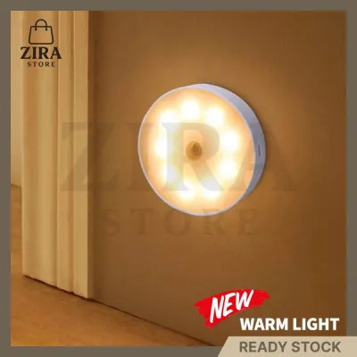 Wireless Motion Sensor Light USB Rechargeable Smart Body Induction Wall Lamp Wiring Free Bedroom
