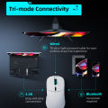 [Deliver In 72 hours]THUNDEROBOT ML7 Gaming Mouse With Charging Dock Long Battery Life Tri-mode Bluetooth Wireless Mose PAW3311 RGB Lighting 12000 DPI 65g Lightweight Design White Color. 