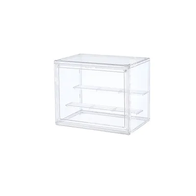 CuddleCove Hộp Trưng Bày Mica Acrylic Trong Suốt 2 Tầng 3 Tầng Cửa Nam Châm Xếp Chồng Bảo Quản Mô Hình