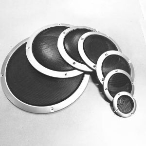 DOOUR Plastic Frame Speaker Net Cover Metal Grille Cold Rolled Steel Speaker Grille Cover Black Spray Speaker Mesh Cover for Car Audio System