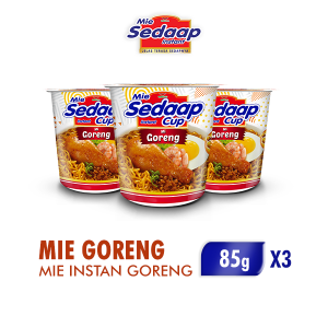 [Paket isi 3] Sedaap Mie Instan Cup Goreng 85GR
