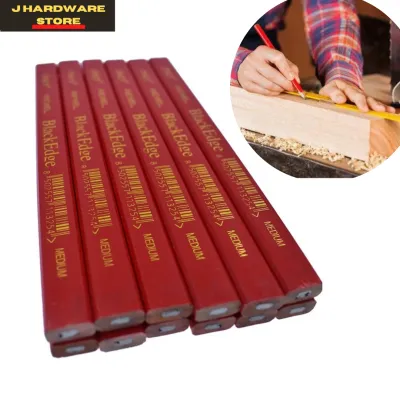 12pcs Carpenter Pencil Black Lead