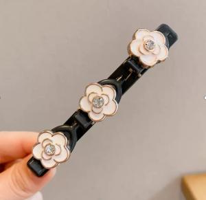 Korean Elegant Braiding Hair Artifact Pearl Flower Headband Lazy Hairband