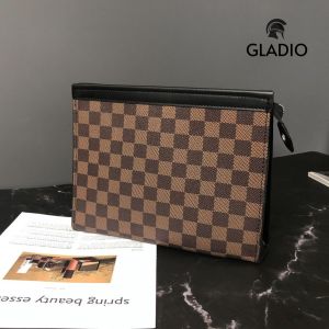 GLADIO Tas Pria Antero Clutch Leather Casual GLD005B5 Hitam Mewah Multifungsi Elegan Premium Simple