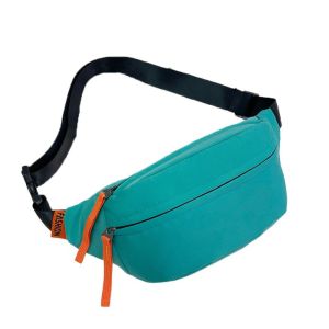 INK6755 Solid Color Nylon Waist Bag Multi-pocket Adjustable Shoulder Strap Diagonal Shoulder Bag Casual Fanny Pack Men Chest Bag Male