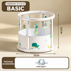 DULEPIG 0‑8 Years Foldable Baby Bath Tub Large Capacity Mini Swimming Pool Portable Bathtub For Newborn Baby