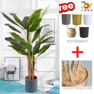BANANA TREE Artificial Plant Artificial Flower Faux Greenery Potted Plant Home Decoration Indoor Outdoor Decorative Plants for Living Room Bedroom Office Desk Tabletop Garden Café Event Wedding Artificial Decorative Plant Ornament Accessories