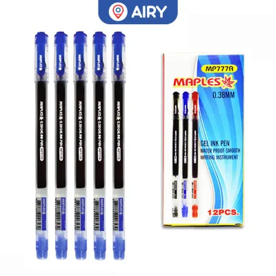 ปากกาเจลหัวเพชร Maples ขนาดเส้น 0.38mm แพค 3 แท่ง ( หมึกน้ำเงิน/หมึกแดง/หมึกดำ ) ปากกาเจล อุปกรณ์เครื่องเขียน เครื่องเขียน รุ่น 777A