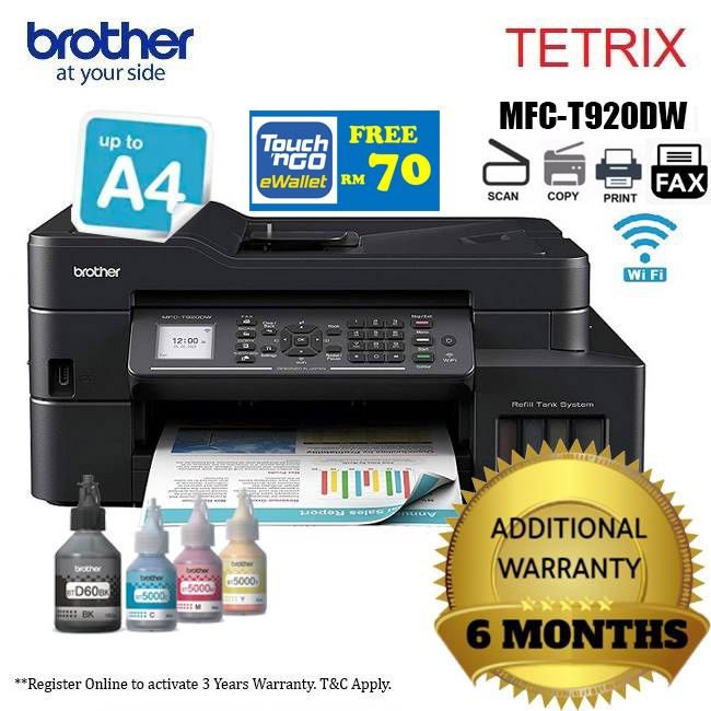 Brother MFC-T920DW Original Refill Ink Tank Printer ( Print Scan Copy ...