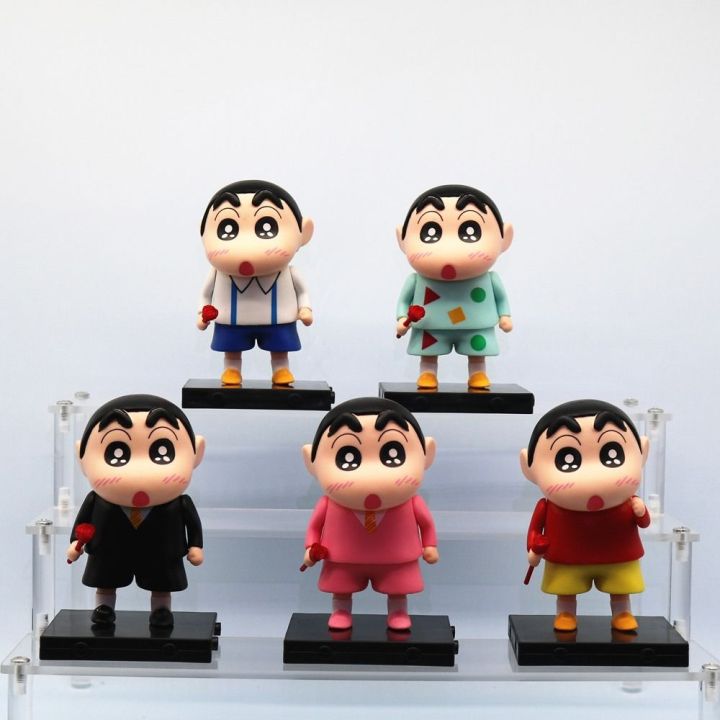 SDFBN Rose Flower Crayon Shin-Chan Figure Pajamas Suit Model Toys ...