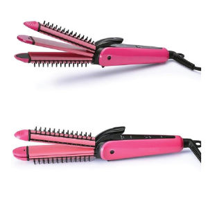 Nova 3in1 Hair Iron Electric Curler Roller Hair Straightener Stylish Brush Comb / Pelurus Rambut