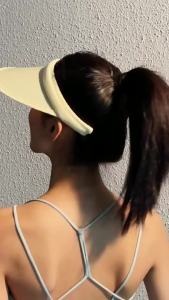 New summer sun hat outdoor sun protection hat sun hat for women face-shielding UV protection open-top hat for outings