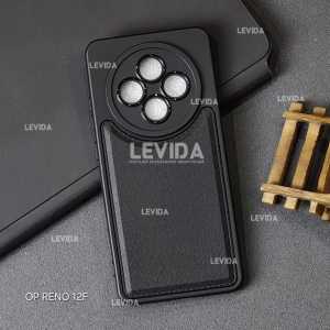 Luxury Case Leather Pro Kamera Black Oppo Reno 12F Oppo Reno 12 5G Oppo Reno 12 Pro 5G