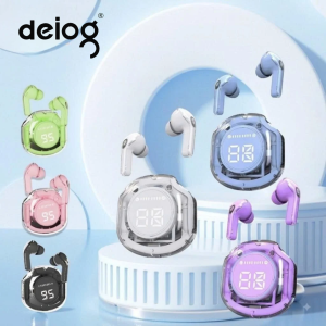 Tai Nghe Bluetooth Air 39 mẫu mới trong suốt đèn LED âm bass cực hay pin trâu chống ồn