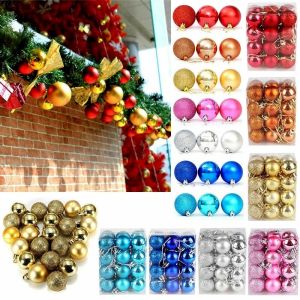 3cm 24Pcs/Lot Christmas Xmas Tree Ball Bauble Hanging Home Party Decor