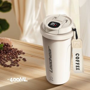 400ML Portable automatic mixing cup TemperatureDisplay Automatic Mixing Drink Cup
