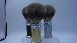 Professional Mens Shaving Brush Natural Pure Badger Hair Bristle Knot for Husband Father Brother Boyfriend Barber Grade Daily Grooming Tool Gift (Black Brush)