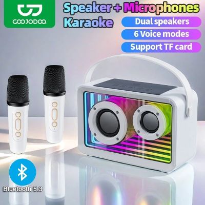 Loa karaoke bluetooth mini kèm mic GOOJODOQ 2 Micro Bluetooth 5.3  Hỗ trợ Thẻ TF ghép nối 4 chế độ giọng nói Bass cực mạnh