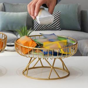 Blesiya Khay Trái Cây Để Bàn Bằng Dây Sắt Kim Loại Màu Vàng Kim Khay Đựng Bánh Cho Đồ Ăn Nhẹ