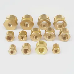 Brass Pipe Fitting Reducer Adapter 3/4NPT Male x 1/2NPT Female for Water  Oil Air Pressure Gauge, Pack of 4 