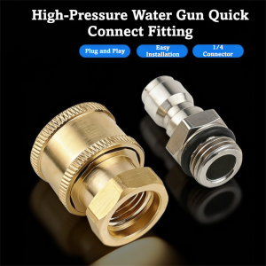 LIWU Chống rò rỉ Đầu phun máy rửa áp lực G1/4 Nam Nữ 1/4 inch Khớp nối nhanh Thực tế Áp suất cao Đầu nối nhanh dành cho vườn
