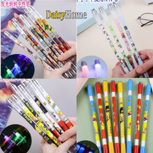 Spinning Pen Led Karakter Pulpen Putar Led Anti Stress Balance Pen Oily Pen Fingers Flexible With Light Rotary Led Bolpen Viral