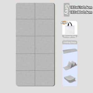 Foldable Yoga Mat Big Floor Mat Thicken Anti-slip Solid Color Exercise Pad Portable Fitness Gym Exercise Mat