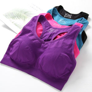 Sampai7an BC12 Pakaian Dalam Genie Wanita Sport Bra Fashion Bahan Nilon Tanpa Kawat Motif Polos COD