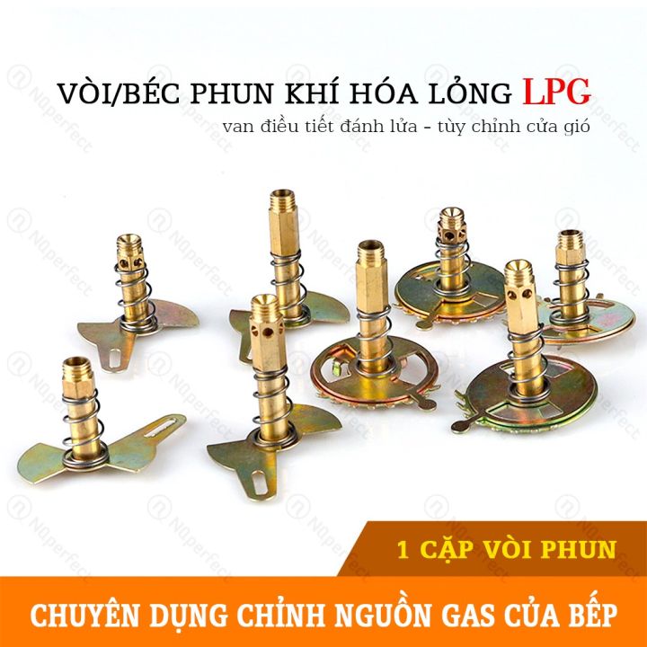 Combo 2 Vòi/béc phun khí hóa lỏng LPG - Linh kiện ổ bếp gas âm dương ...