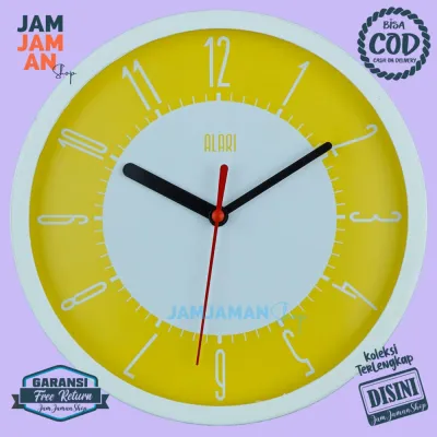 Jam Dinding Quartz Hiasan Dinding Minimalis BestSeller Alari AL1187 Murah Green Modern