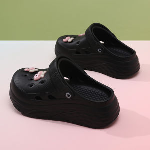 [Free Shipping] Thick-Soled Breathable Perforated Sandals For Women Perfect For Summer Offering Height Increase Breathability And Slip Resistance.These Durable EVA Sandals Are Ideal For The Beach And Can Be Worn Outdoors With Odor-Resistant Propert