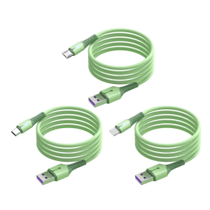 Phát sáng dây sạc sạc nhanh hỗ trợ TPE Silicone lỏng linh hoạt Cáp sạc hoàn hảo cho các thiết bị di động