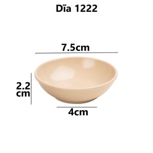 Set 5  Chén dĩa chấm tròn nhựa VIỆT NHẬT - Đựng nước mắm muối sốt - Hàng quán buffet - 1222+6860