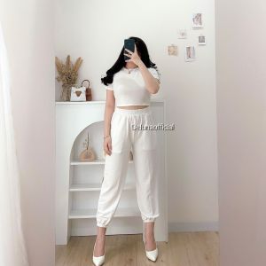 Deluna - Zoey Set 2in1 Jogger + Crop Top Premium