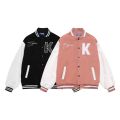 Áo Khoác Form Rộng Nhung Tăm Jacket Varsity FF Unisex V1 Màu Đen,Hồng. 