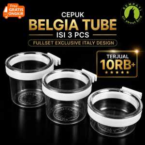 SEMPATI Cepuk Burung Belgia Tube Isi 3 Pcs Wadah Pakan Minum Burung Plastik Tebal Bening Putih Cup Pakan Cup Minum Feeder Burung Gantung Italy Design Untuk Murai Batu Kacer Lovebird Kenari Pleci Cendet Ciblek Branded by Sempati
