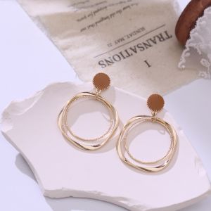 s925 French Style Irregular Round Earrings 法式小众不规则圆圈耳钉 – Elegant & Modern 优雅时尚