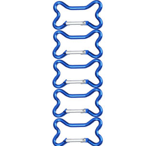 5PCS EDC Carabiner Aluminum Alloy Bone-Shaped Keychain Camping Fishing Backpack Quick-Hang Carabiner Hook Outdoor Accessories