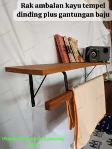 Rak Gantung PakaianRak ambalan gantung pakaian 60X15cm