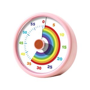 OPBWQH 60 Minutes Visual Timer Round/Square Ultra Silent Kitchen Timer Multifunctional Visualization Countdown Alarm Clock Time Management Tool