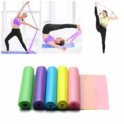 [ Fiery Sport ] Resistence Band Panjang Besar Big Long All Varian Warna Yoga Pilates Gym Workout Indoor Outdoor Rumahan Elastic Fabric Karet Murni Best Quality BAND PANJANG 0.35
