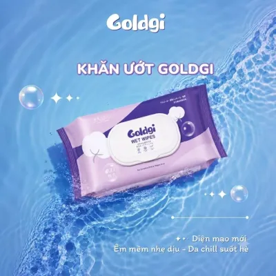 Khăn ướt Goldgi 100 tờ không mùi an toàn cho da nhạy cảm