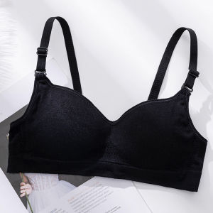 KUCHAR Girls Training Bra Developed Teen Sports Underwear 8-10 10-12 12-14 14-16 Lightly Cotton Padded Solid Color Wire Free A-Cup Lingerie for Women